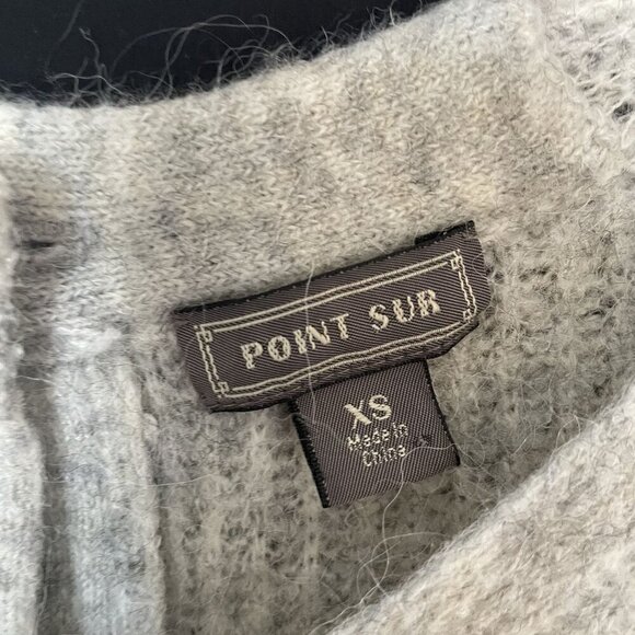 Point Sur women's size XS Gray Longline Button-Back Knit Sweater v-neck top - Picture 3 of 7